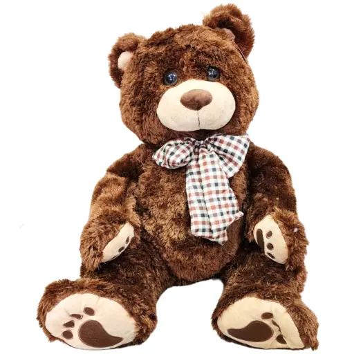 Peluche oso con moño 21163 marron